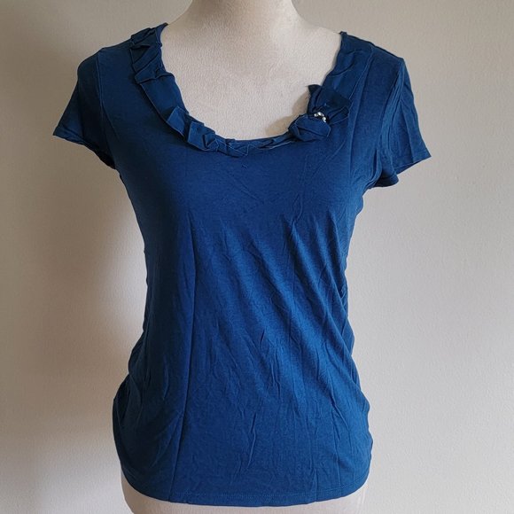 Ann Taylor Blue Top - Picture 1 of 3